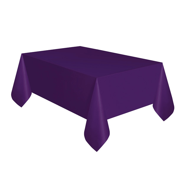 Asztalterítő, sötét lila színű, 2,75m x 1,37m
