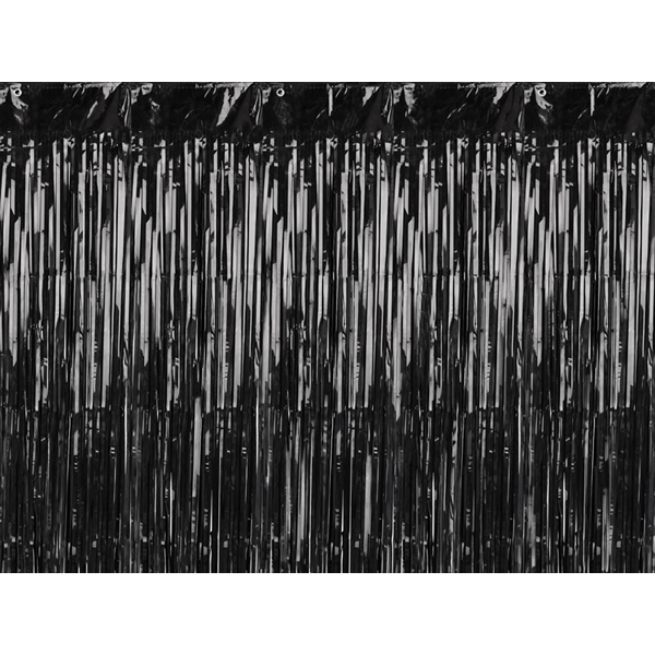 Party függöny, fekete, 90 X 250 cm