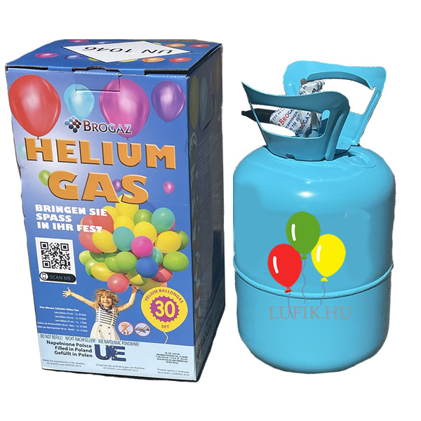 Hélium  60 léggömb felfújására, lufi nélkül