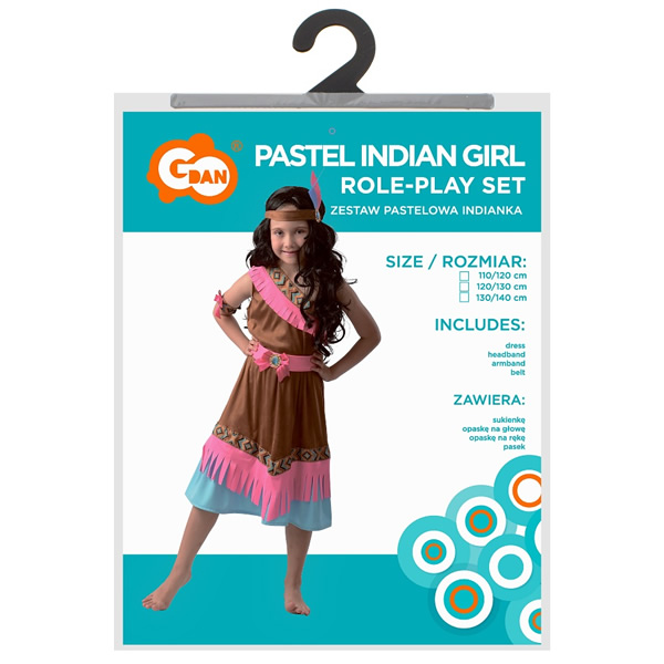 Indián lány, jelmez, 120/130 cm