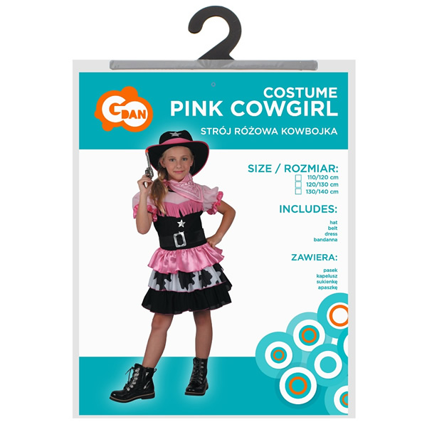 Pink Cow Girl gyermek jelmez 110/120