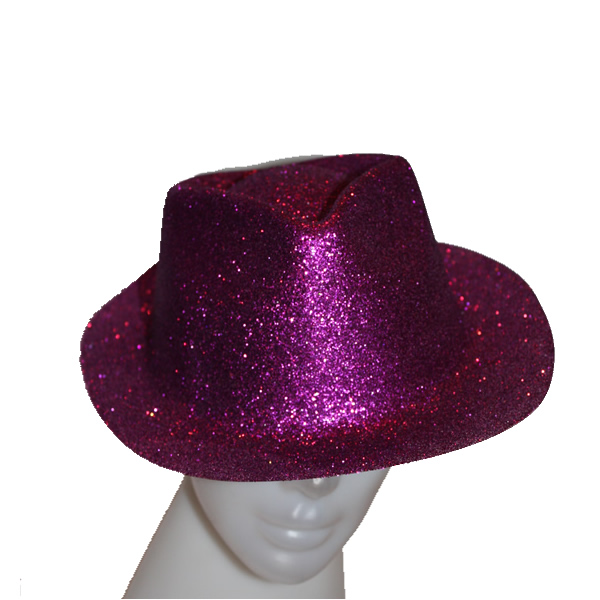 Glitteres úri kalap magenta