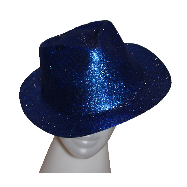 Glitteres úri kalap kék