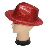 Glitteres úri kalap piros