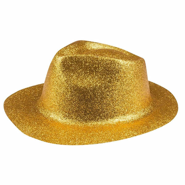 Glitteres úri kalap arany színben