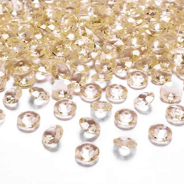Gyémánt konfetti, arany, 12 mm, 100 db/cs