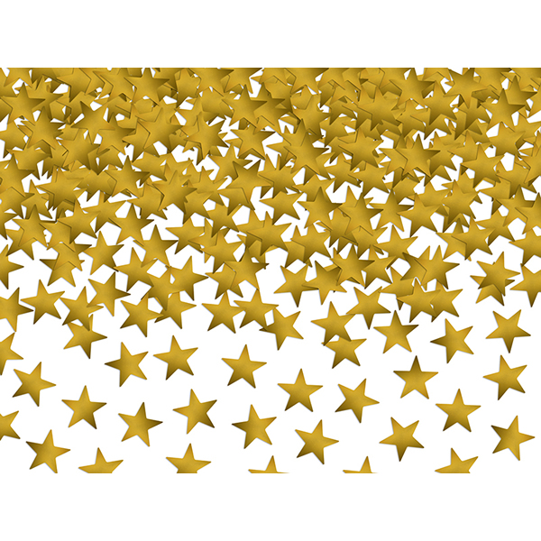Konfetti, csillag alakú, arany, mérete 1 cm, 30gr