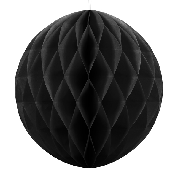 Gömb lampion 30 cm,  fekete