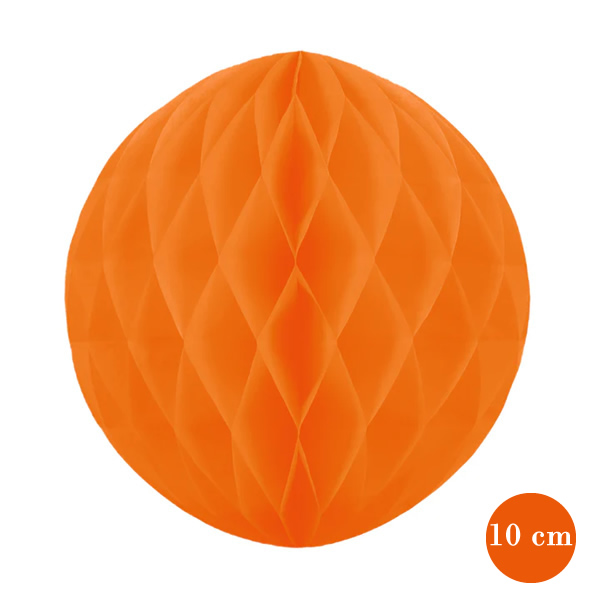 Gömb lampion,  narancs színű, 10 cm