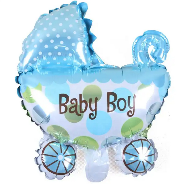 Fólia lufi, Baby Boy babakocsi, kék, 79 cm