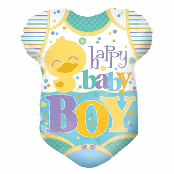 Baby boy ruha forma, fólia lufi, 45cm