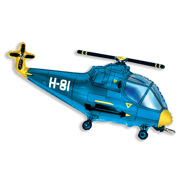 Fólia lufi, mini forma, helikopter, kék