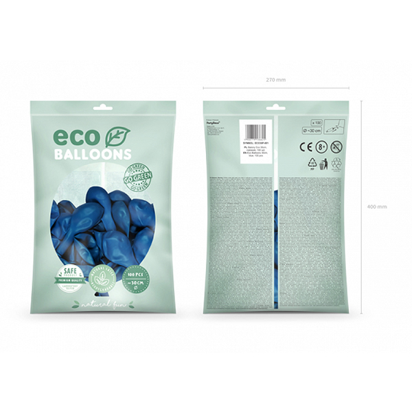 ECO lufi, latex, 30cm 100 db, pasztel kék
