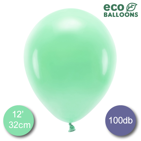 ECO lufi, latex, 30cm 100 db, menta zöld