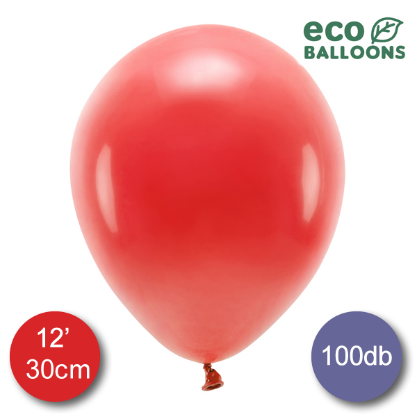 Eco lufi, latex, d30 100 db, piros