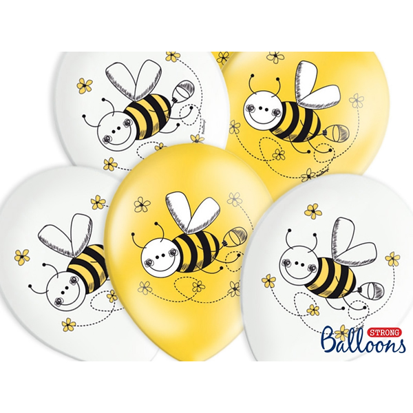 Lufi, méhecskés, nagy csomag, sárga-fehér, 50 db/cs