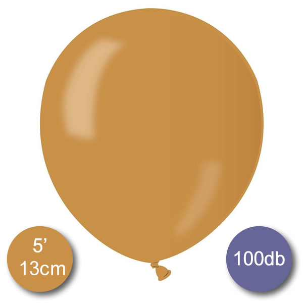 Lufi (metál) arany, 13cm, gömb, 100 db/cs (AM50/39)