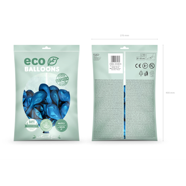 ECO Lufi, metál navy blue, 30cm, 100 db/cs