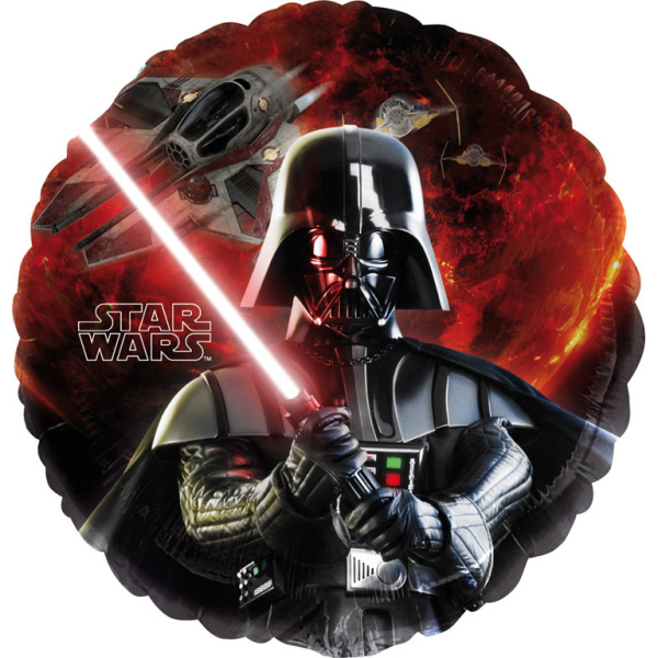 Star Wars, Darth Vader, gömb fólia lufi, 45 cm