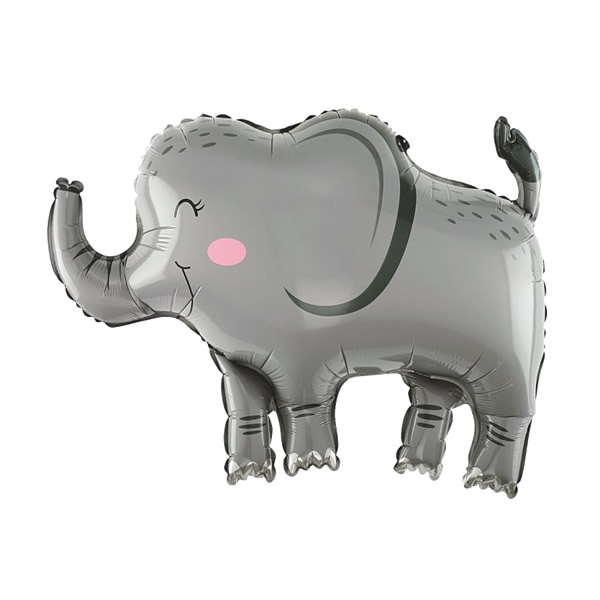 Elefánt, fólia lufi, 68x49 cm, csomagolt