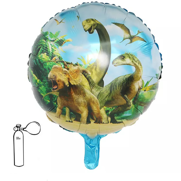 Lufi, fólia, gömb, dinoszauruszok, 46 cm, csomagolt