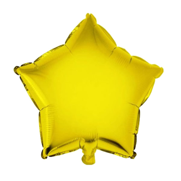 Fólia lufi, 46 cm, csillag,  arany