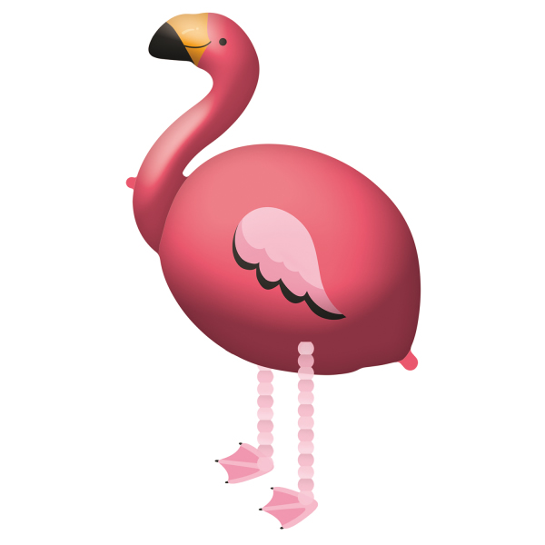 Sétáló fólia  lufi, flamingó forma, 83x70cm