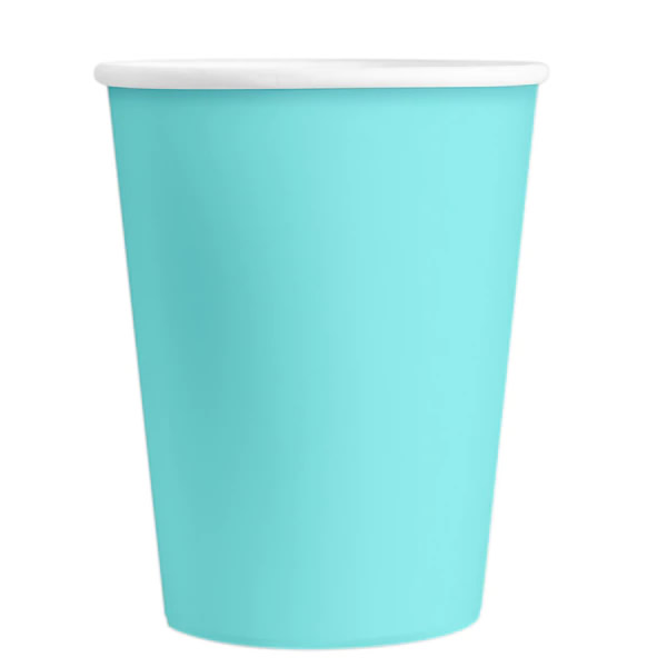 Party papír pohár,  világos kék, 220ml, 6 db/csomag