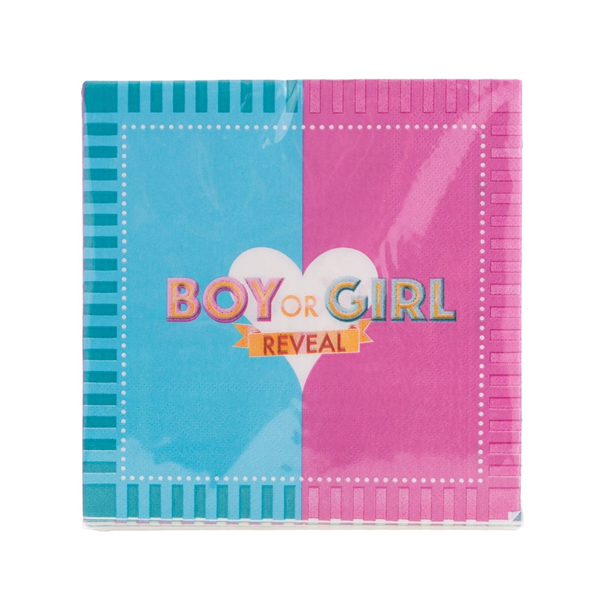 BOY OR GIRL szalvéta, 20 db, 33x33 cm