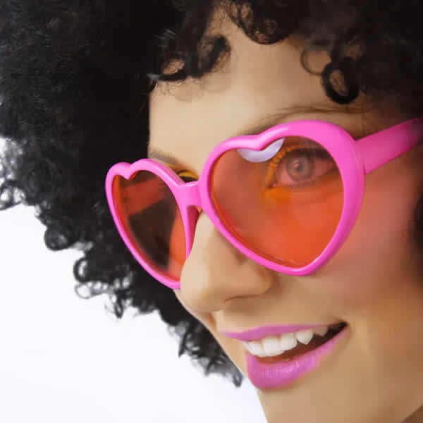 Party szemüveg ,rózsaszín szív alakú