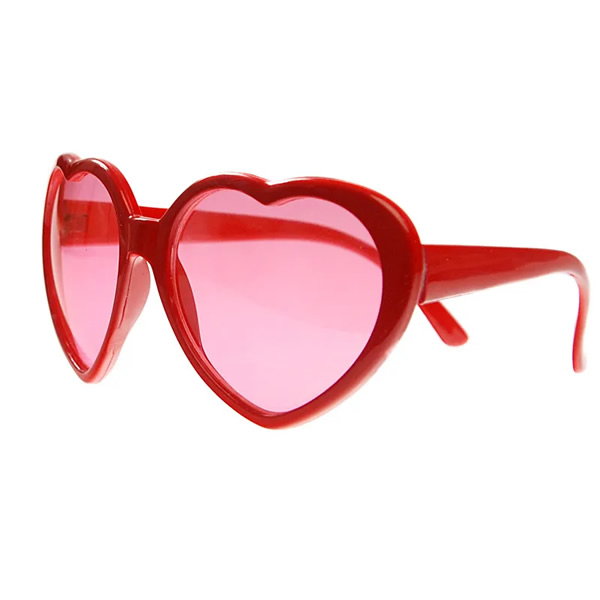 Party szemüveg , piros, szív alakú