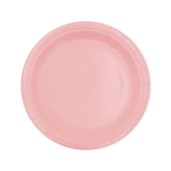 Papír tányér, rózsaszín 18 cm, 6 db/cs