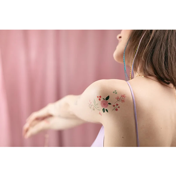 Ideiglenes tetoválás virág mix, 19 darab