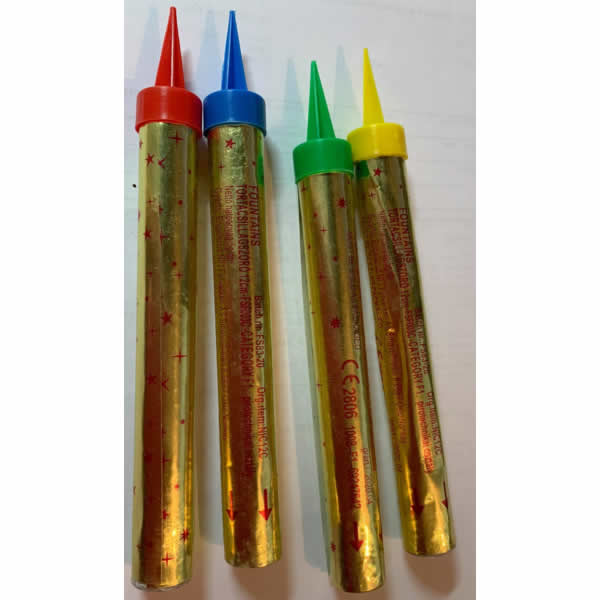 Tortatűzijáték 18 cm, színes lángú, 4db/csomag